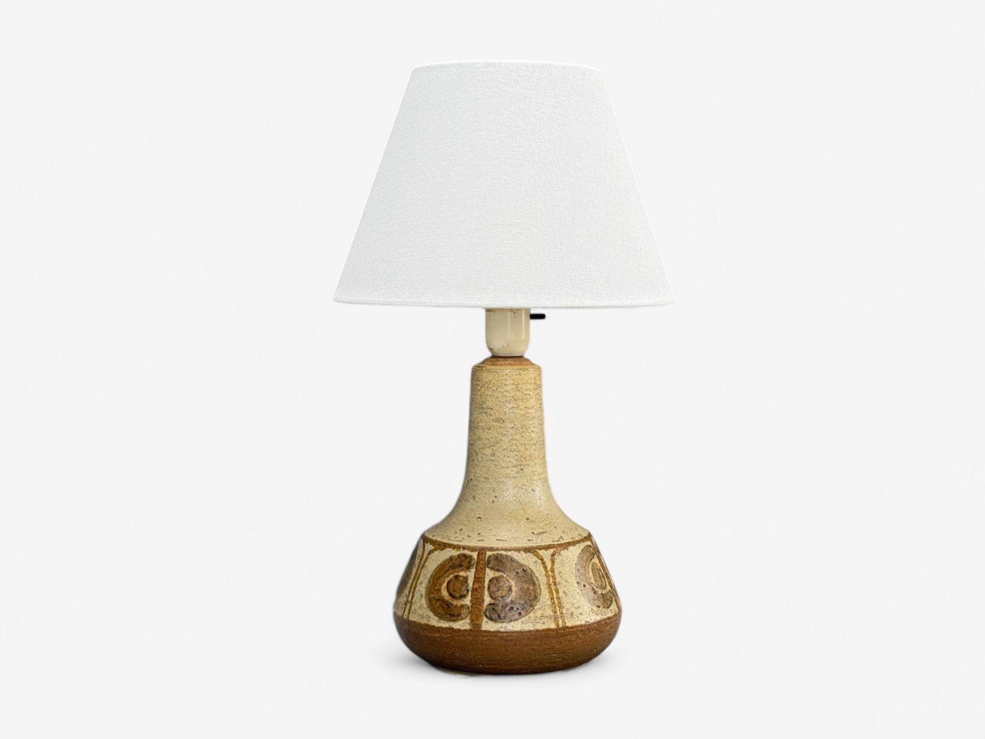 Svend Aage Jensen, Søholm, Beige Ceramic, Table Lamp, Denmark, 1970s