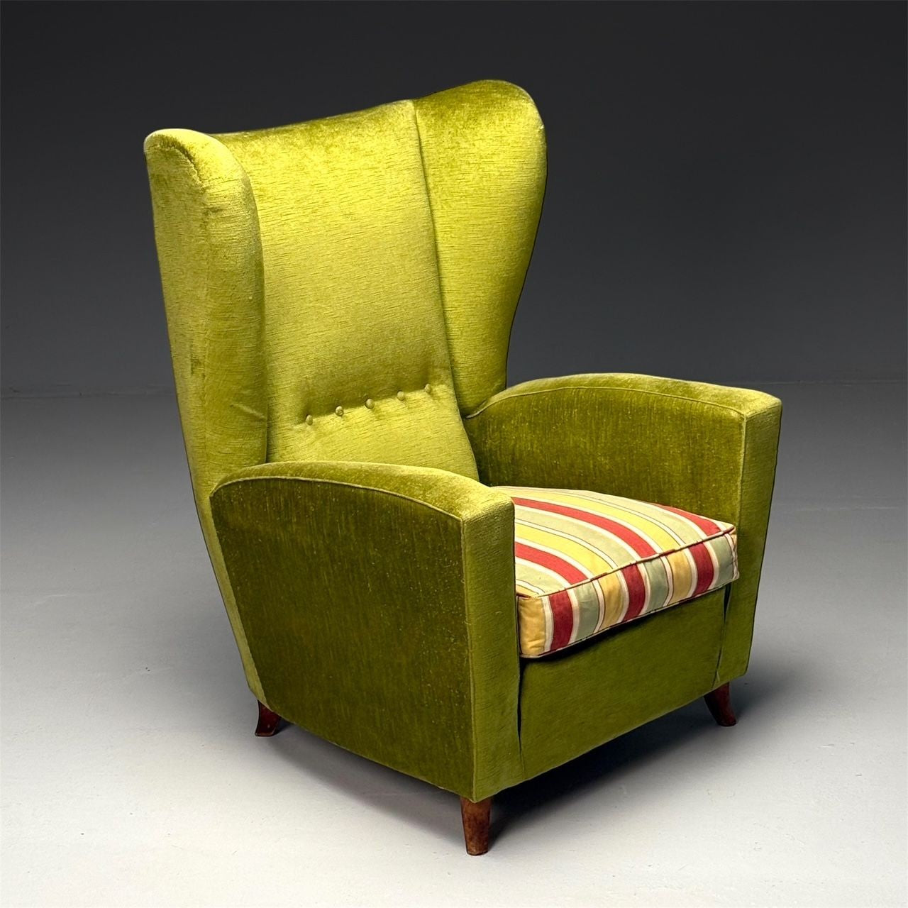 Melchiorre Bega Attr., Italian Mid-Century Modern, Oversized Lounge Chair, 1950s