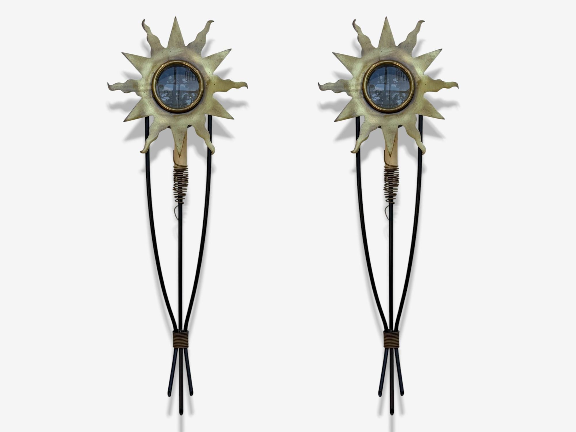 Maison Lunel Style, French Modern, Bronze, Steel, Wall Lights, 21st c.