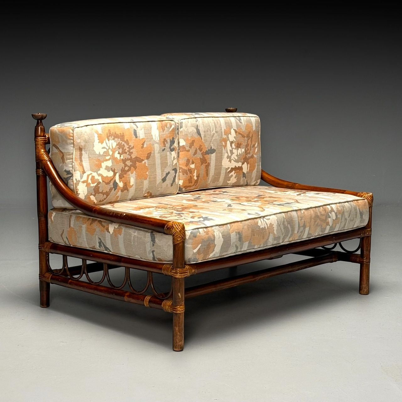 Mid-Century Modern, Daybed or Sofa, Bamboo, Cane, Wood, 20th C.