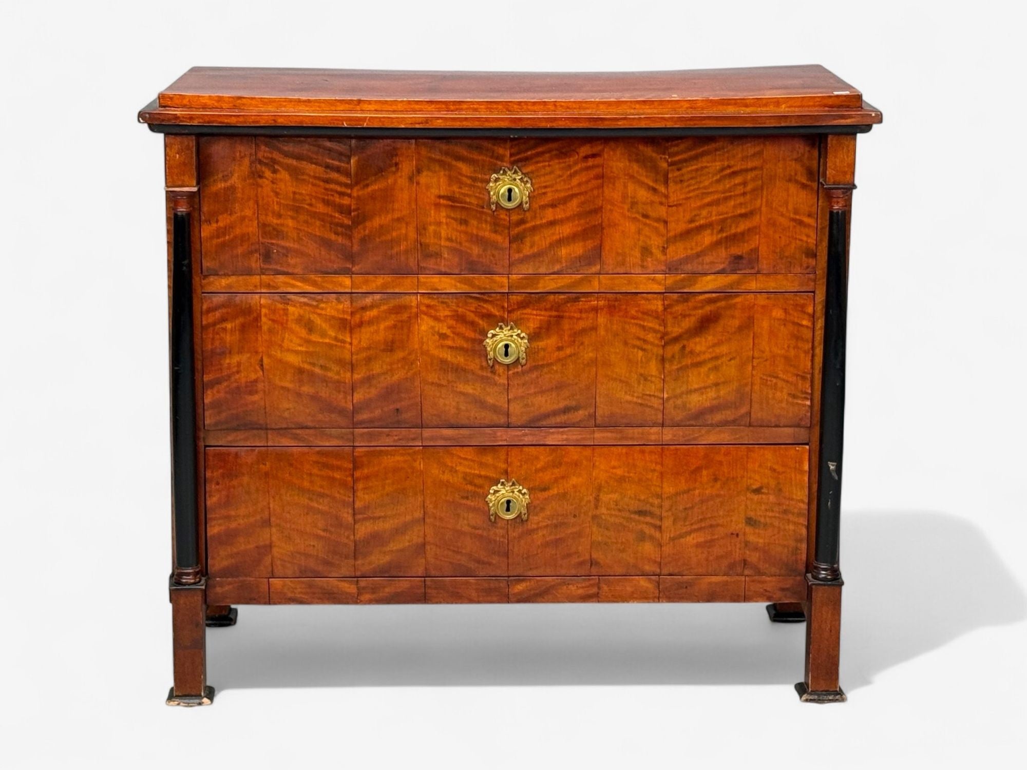 Biedermier, Cherry Wood, Bronze, Ebonized Wood, Cabinet, Germany, 19th c.