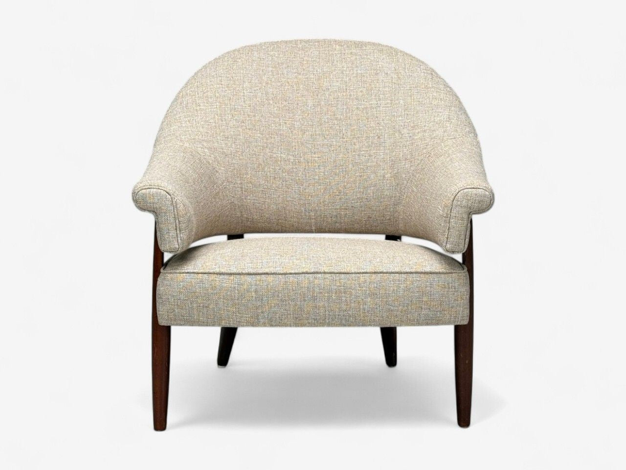 Swedish Modern, Teak, Beige Wool, Floating Lounge Chair, Sweden, 1960s