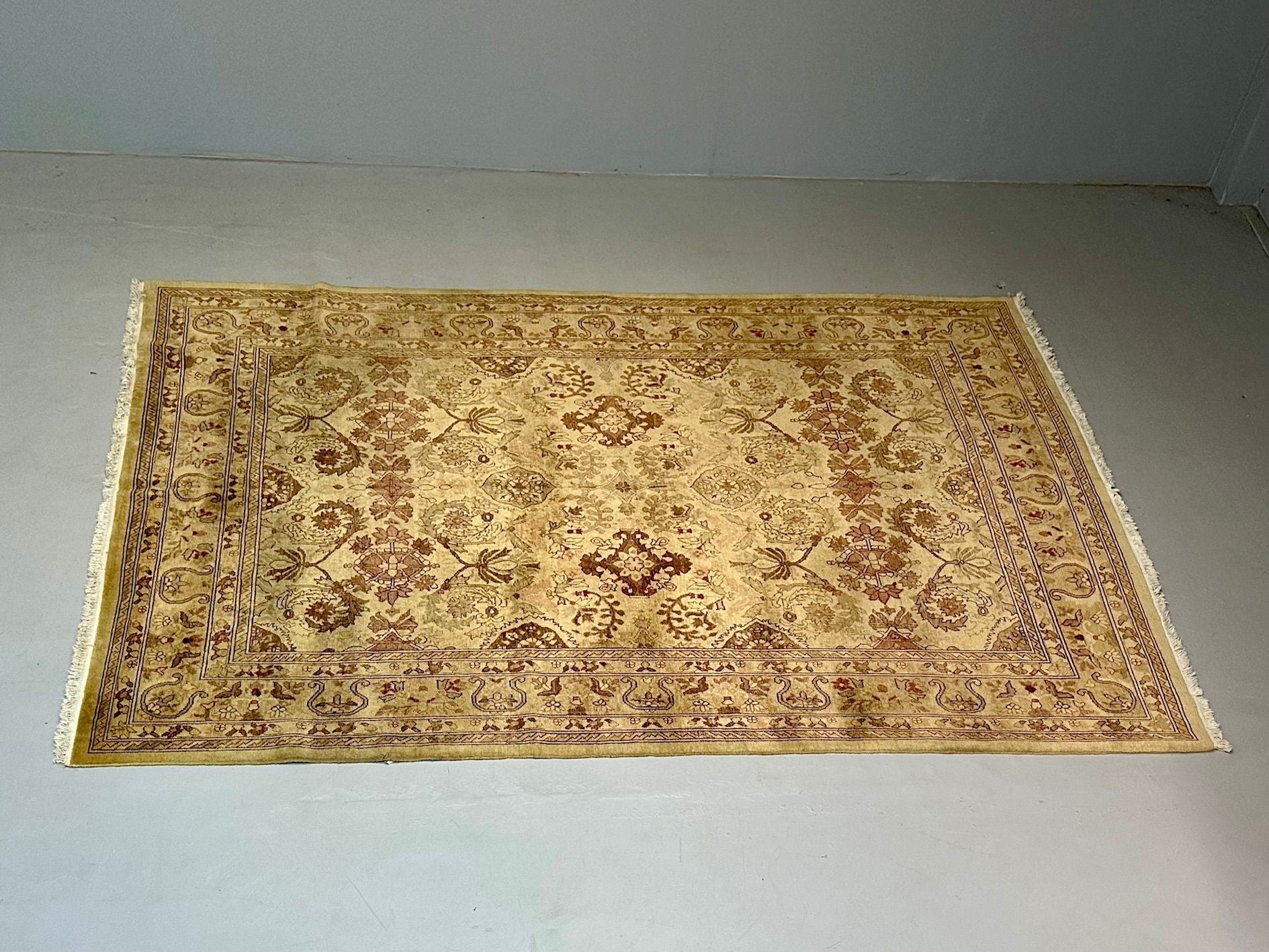 Indian Carpet ,Tabriz Design, Knotted Wool Rug, Early 21st Century