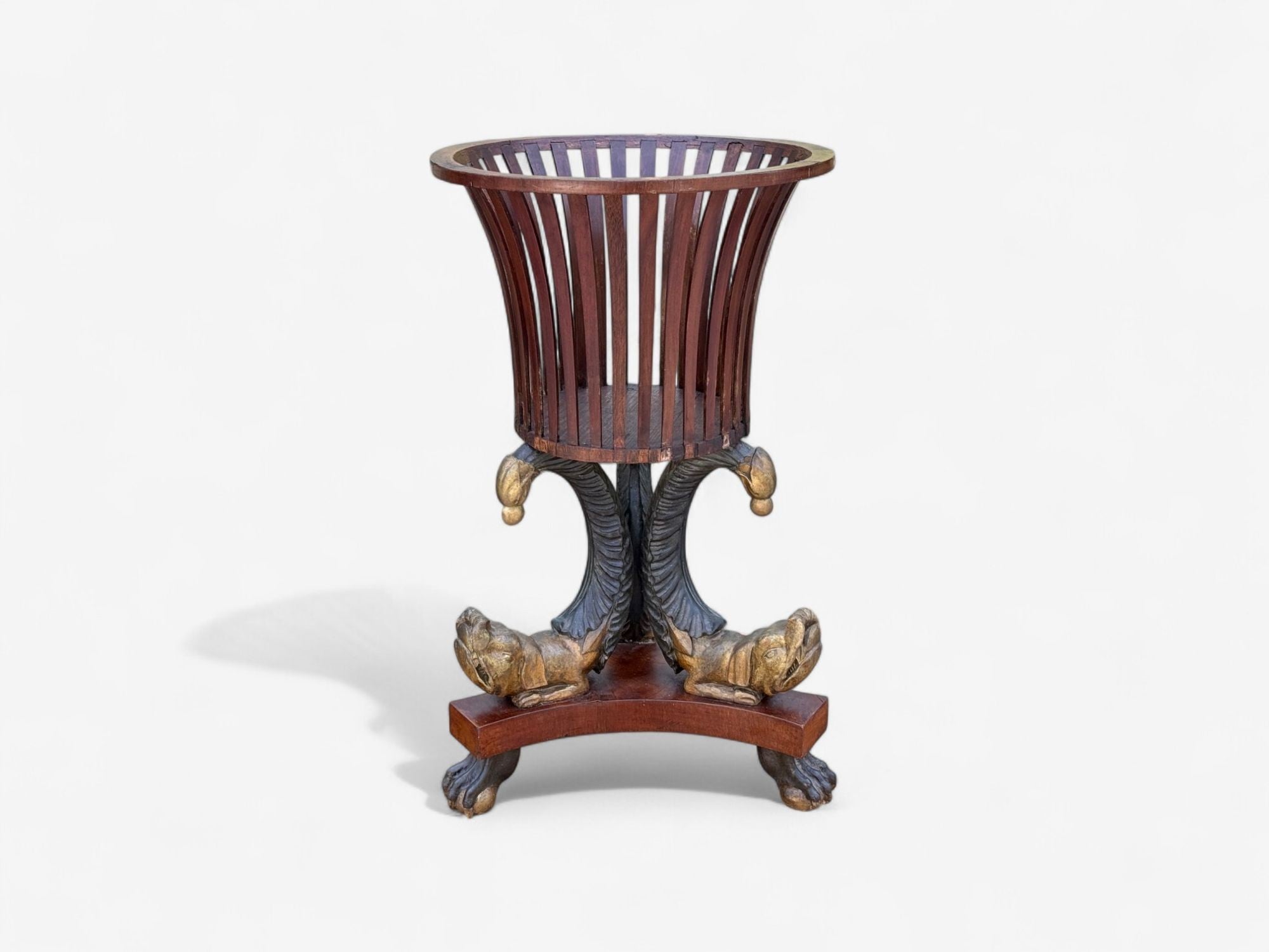 Hollywood Regency Style, Mahogany, Parcel Gilt, Cellarette, England, 19th c.