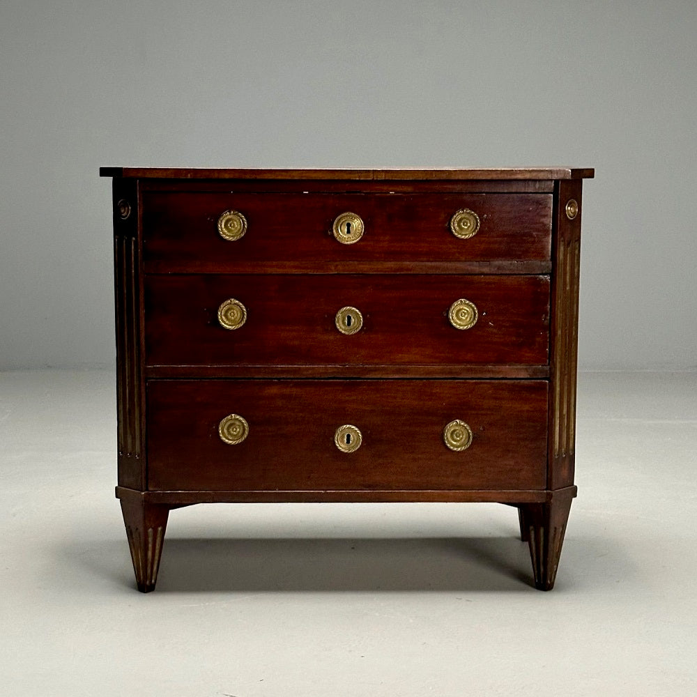 Gustavian, Louis XVI Style, Swedish Commode, Mahogany, Brass, Sweden, c.1800s