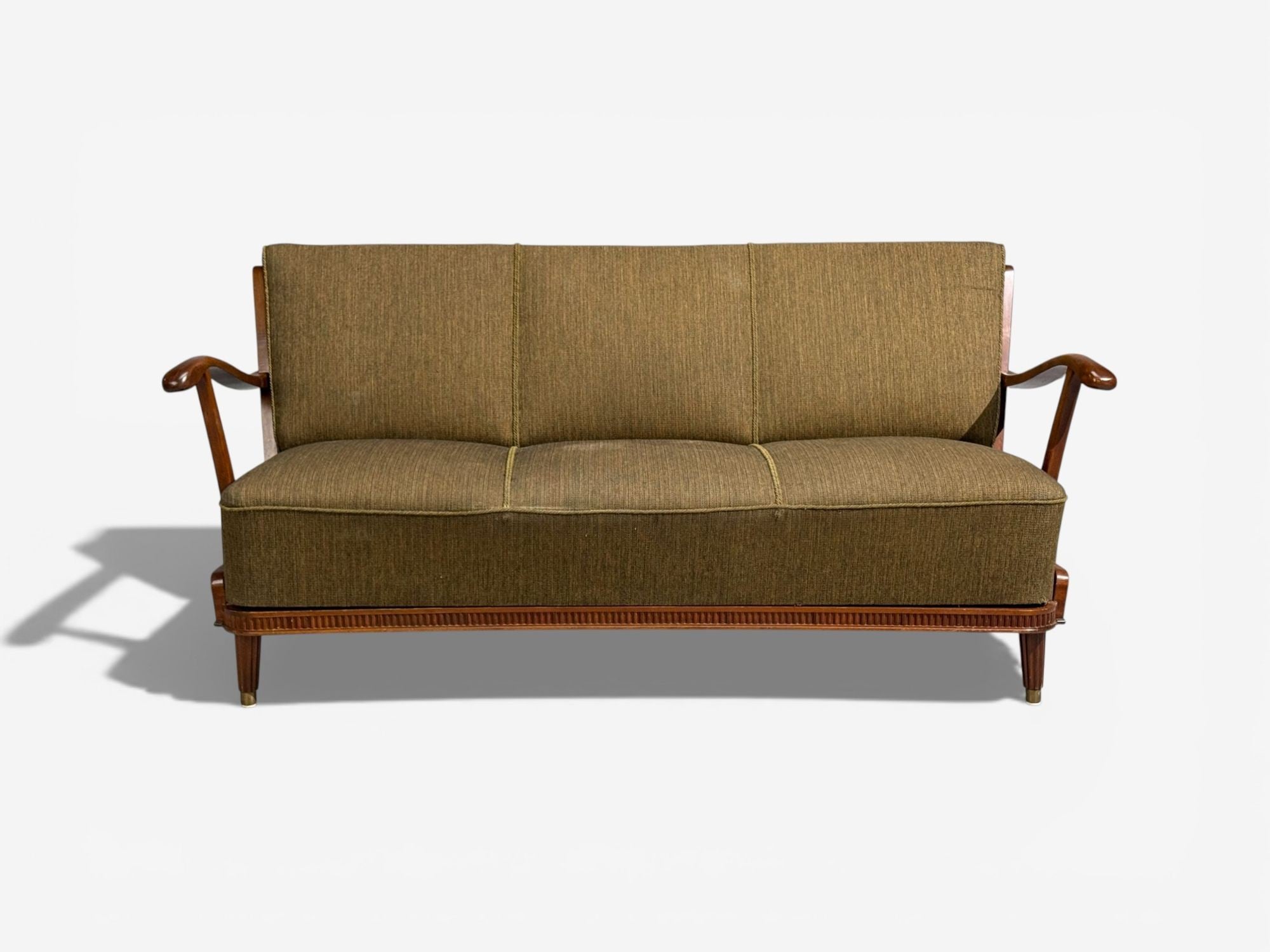 Svante Skogh, Sofa, Beech, Fabric, Sweden, 1940s