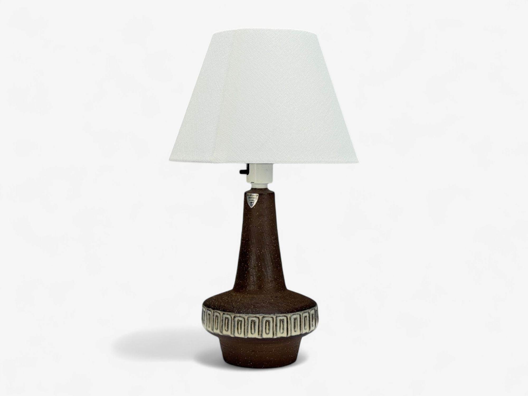 Michael Andersen & Søn, Brown Stoneware, Table Lamp, Denmark, 1960s