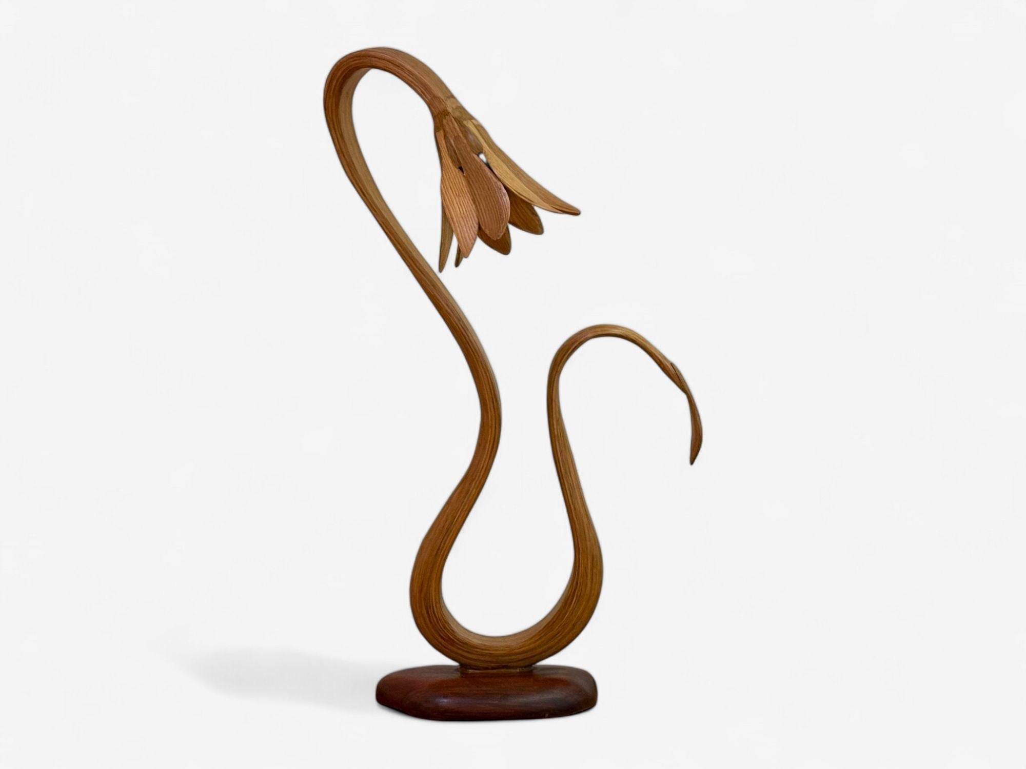 Raka Studio, Contemporary, Organic Modern, Flower Table Lamp, Bentwood, 21st C.