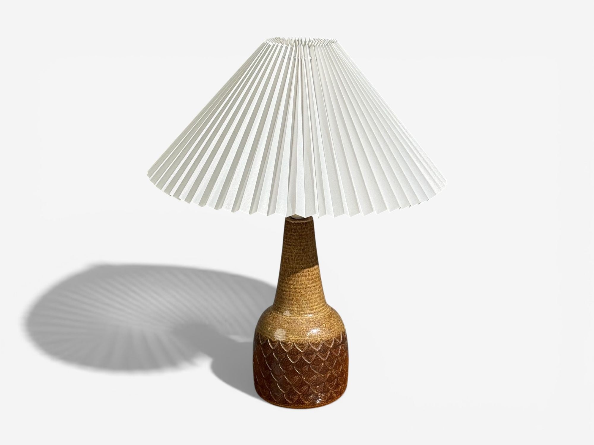Søholm Stentøj, Table Lamp, Brown Glazed Ceramic, Denmark, 1970s