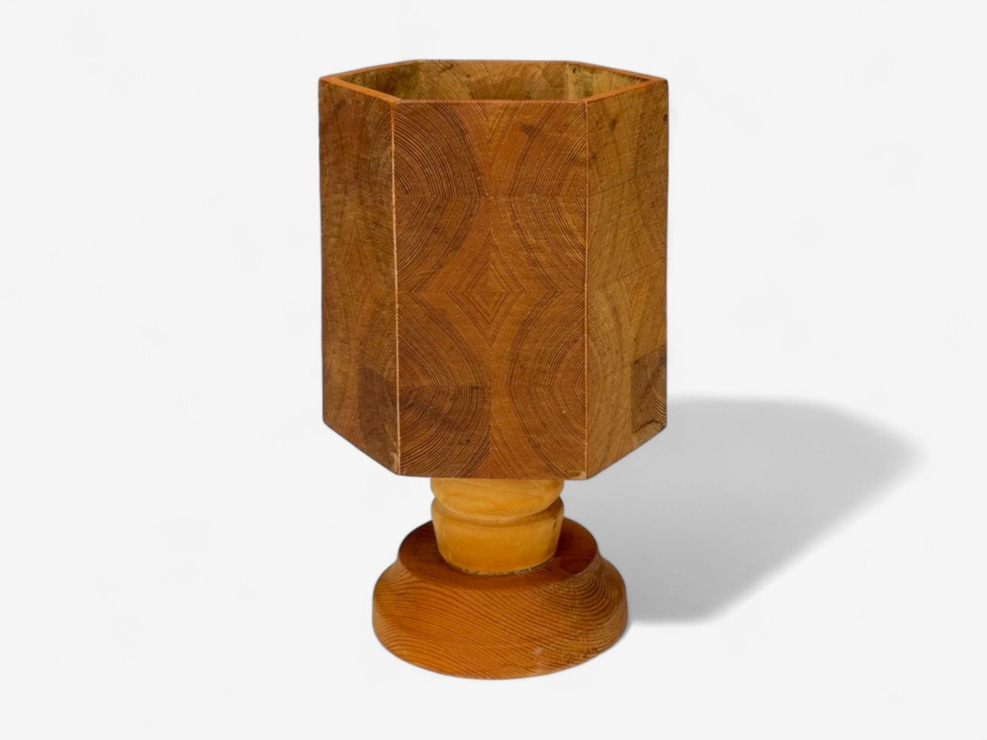 Swedish Modern, Pine, Table Lamp, Sweden, 1970s