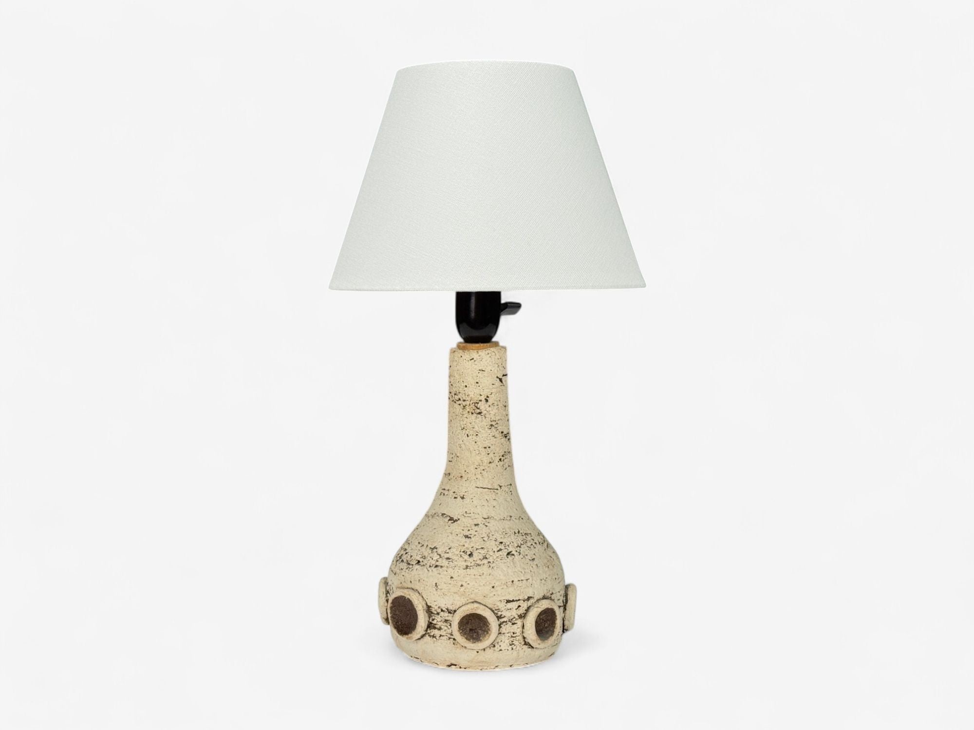 Danish Modern, Crackle Stoneware, Table Lamp, Denmark, 1970s