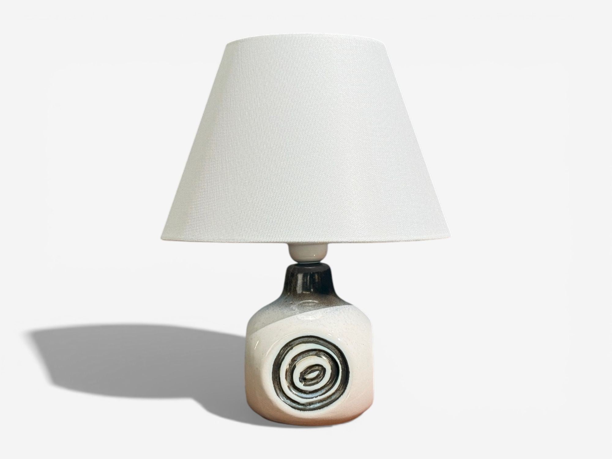 Bruno Karlsson, Table Lamp, White Glazed Ceramic, Sweden, 1960s