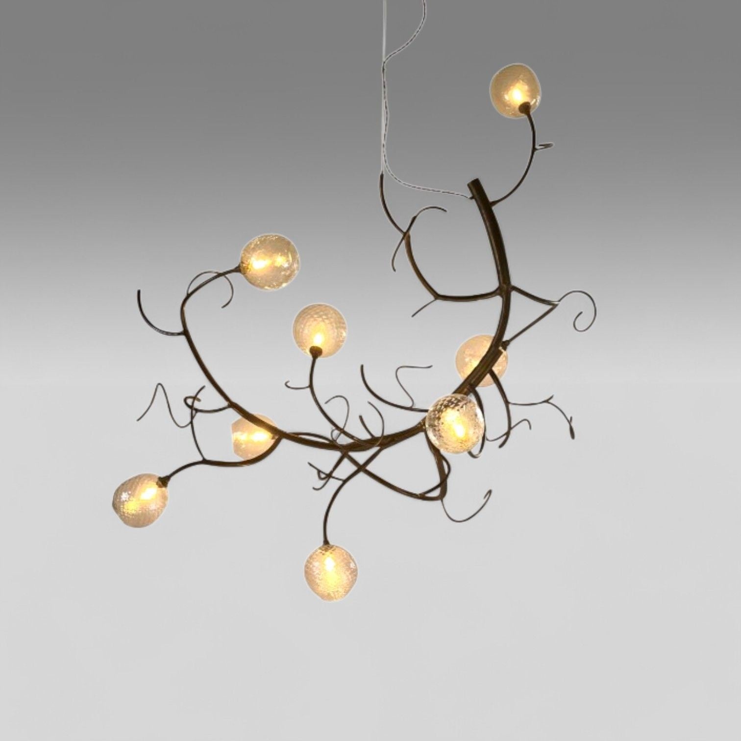 Christopher Poehlmann, Massive Modern Sculptural Branch Chandelier, Blown Glass