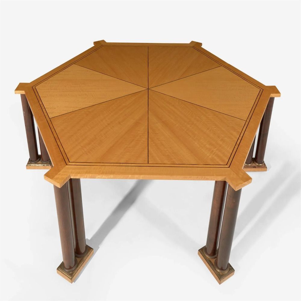 Mid-Century Modern Vladimir Kagan Dining Table, Provenance, Labeled, Two Leaves