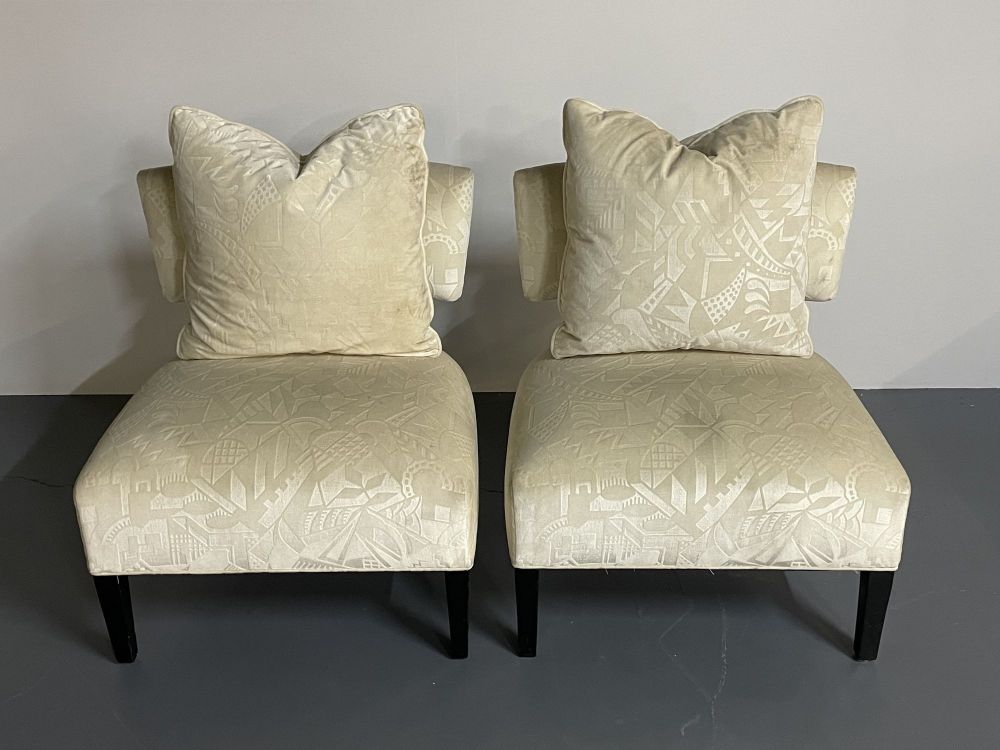 Pair Mid-Century Modern Organic Form Harvey Probber Style Lounge / Slipper Chair