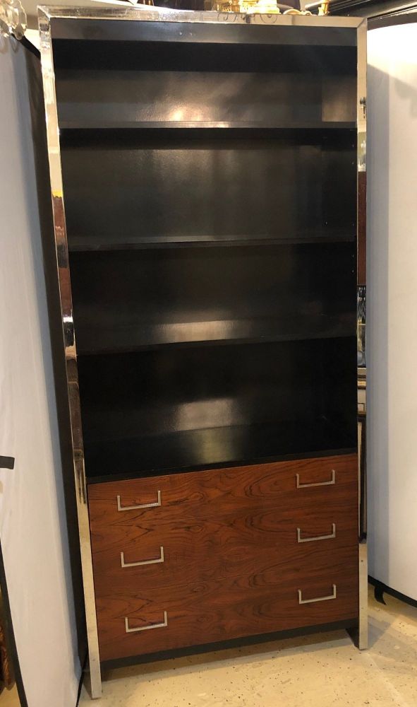 West John Stuart for Baughman Mid-Century Modern Bookcase Ebony and Rosewood