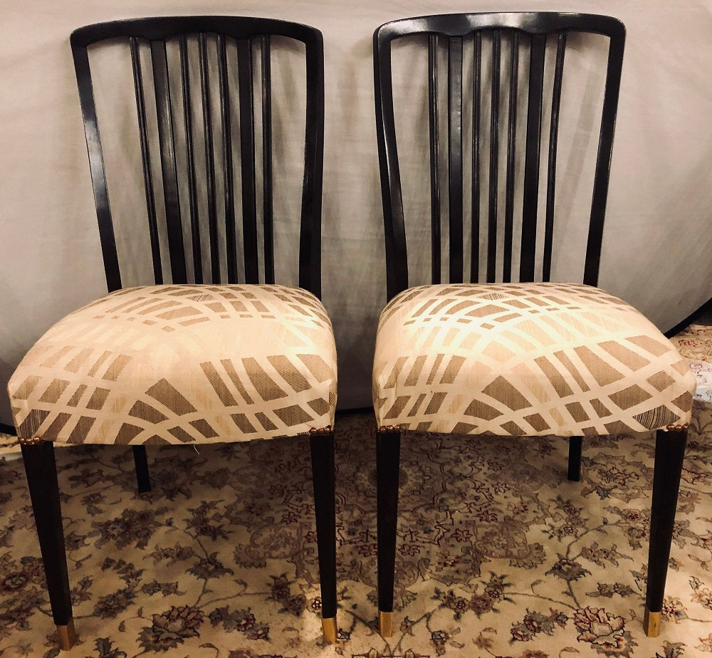 Georg Kofoed Style Mid-Century Modern Ebony Dining or Side Chairs Set of 24