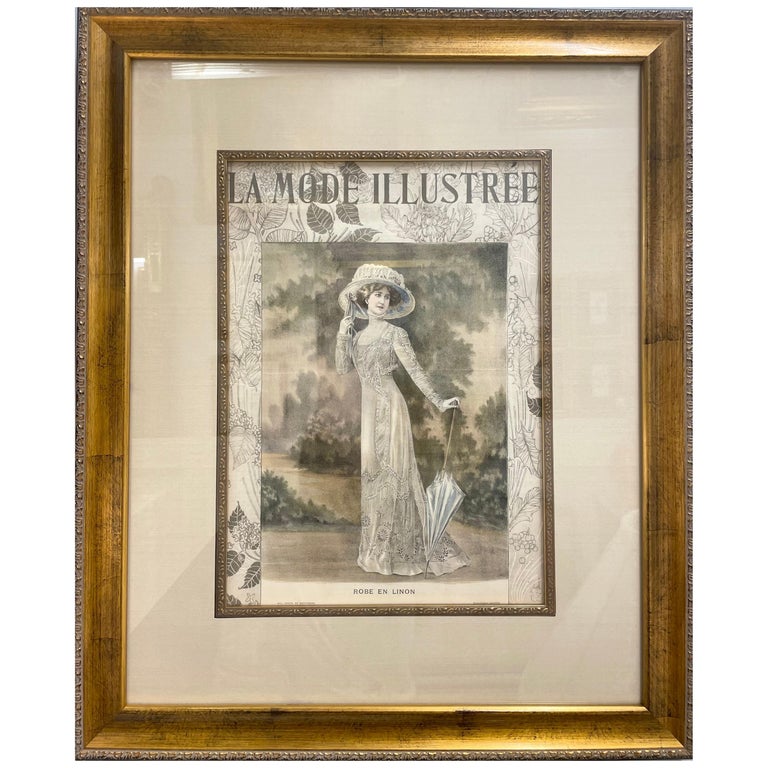 La Mode Illustree Print Nicely Framed and Matted