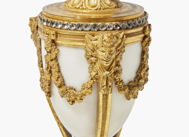 Tiffany & Co, French Louis XVI, Clock, Garniture Set, Bronze, Marble, France
