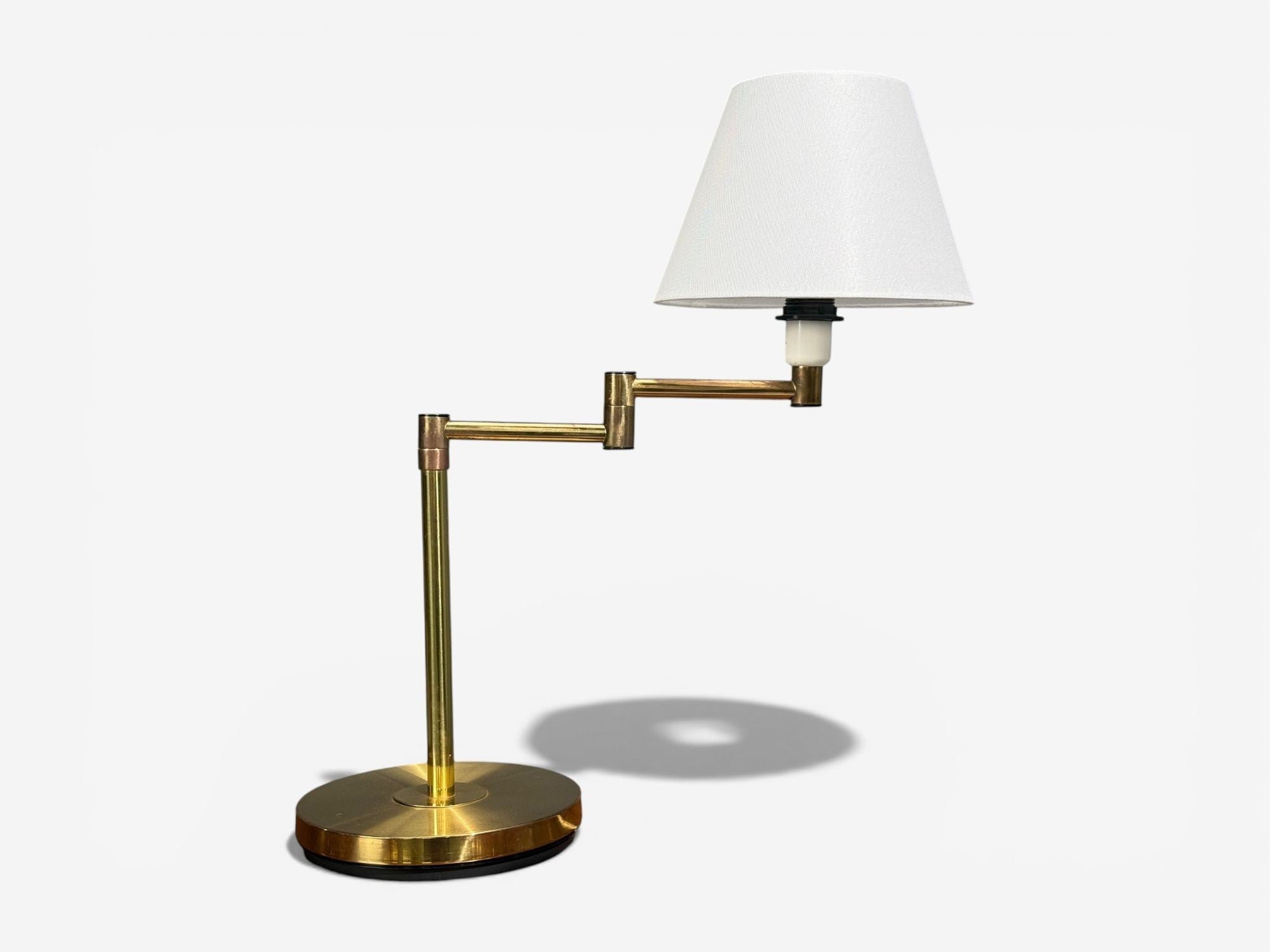 Fagerhults, Articulating Desk Lamp, Brass, Sweden, 1960s