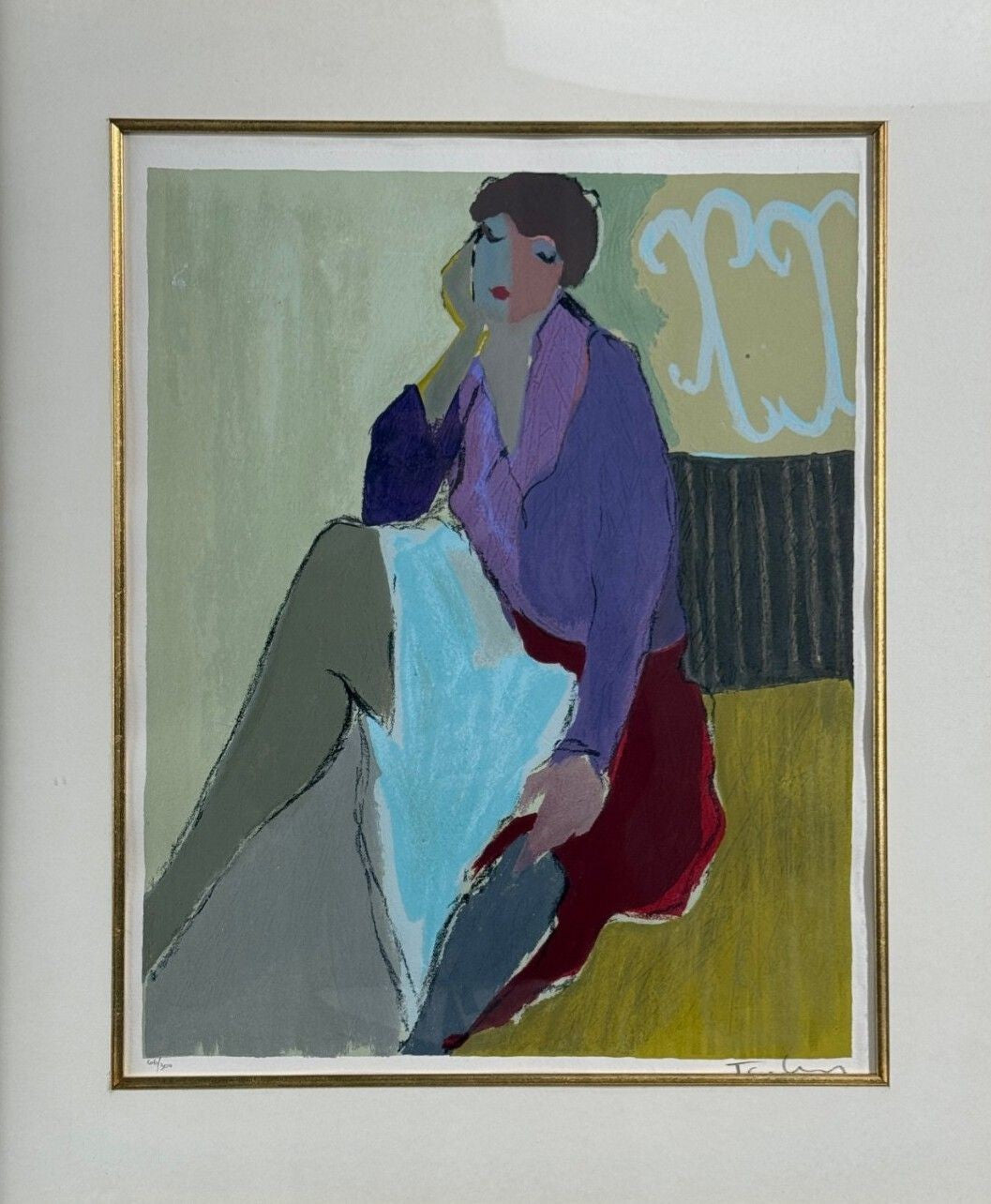 Itzchak Isaac Tarkay, Fauvism, "Happy Memories", Signed and Numbered Silkscreen, 20th c.