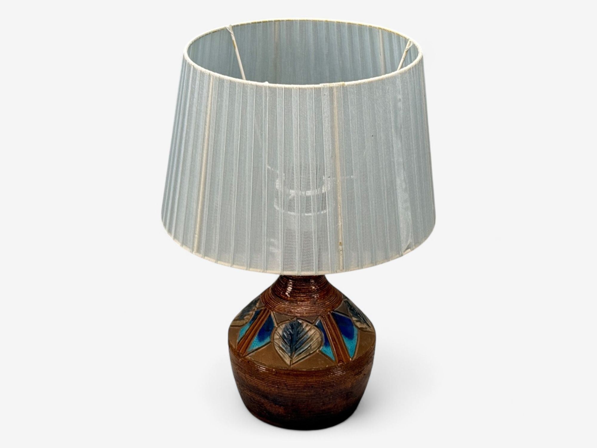 Julie Keramik, Danish Modern, Brown Ceramic, Table Lamp, Denmark, 1960s