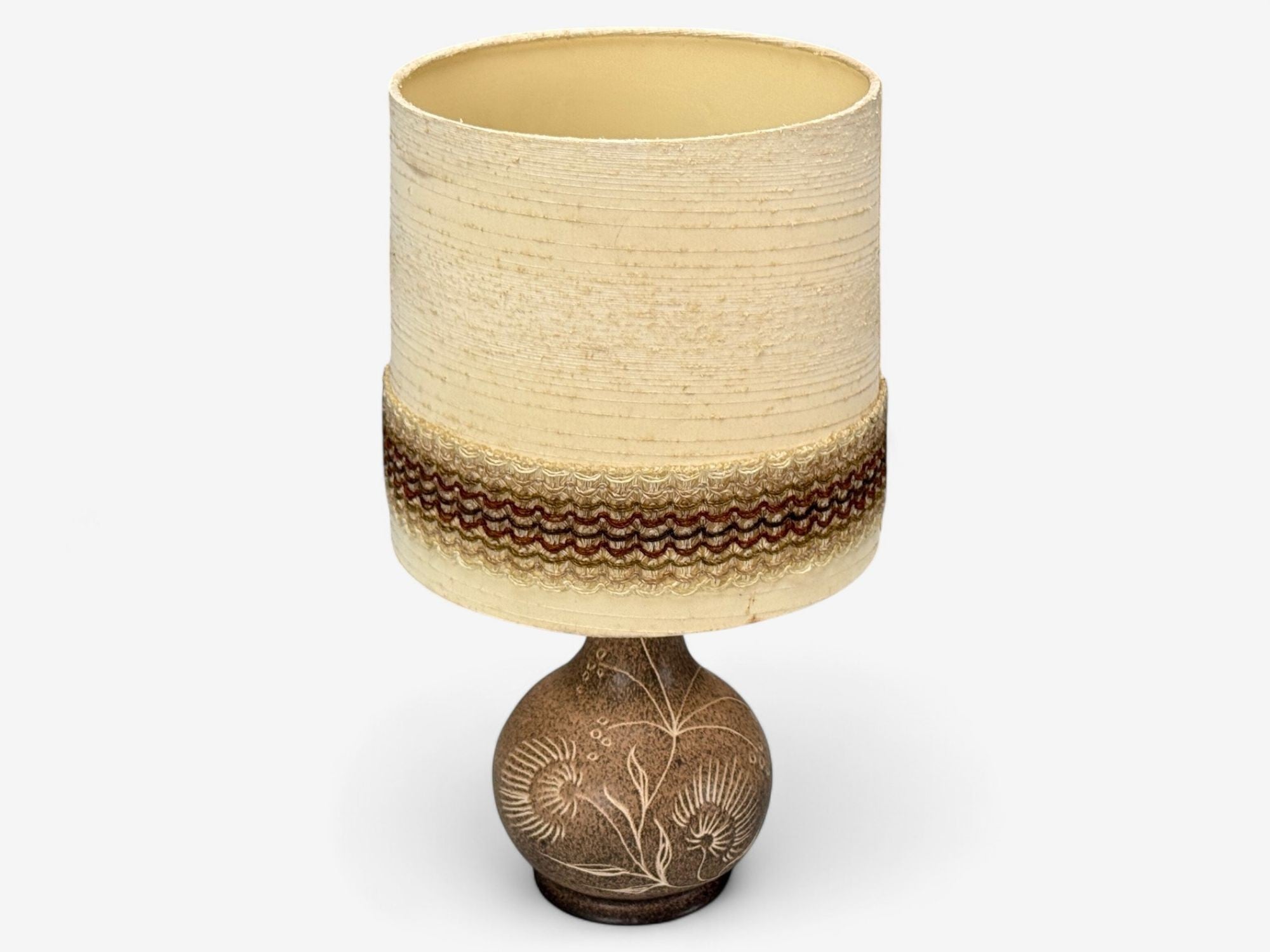 German Modern, Brown Ceramic, Table Lamp, Germany, 1970s