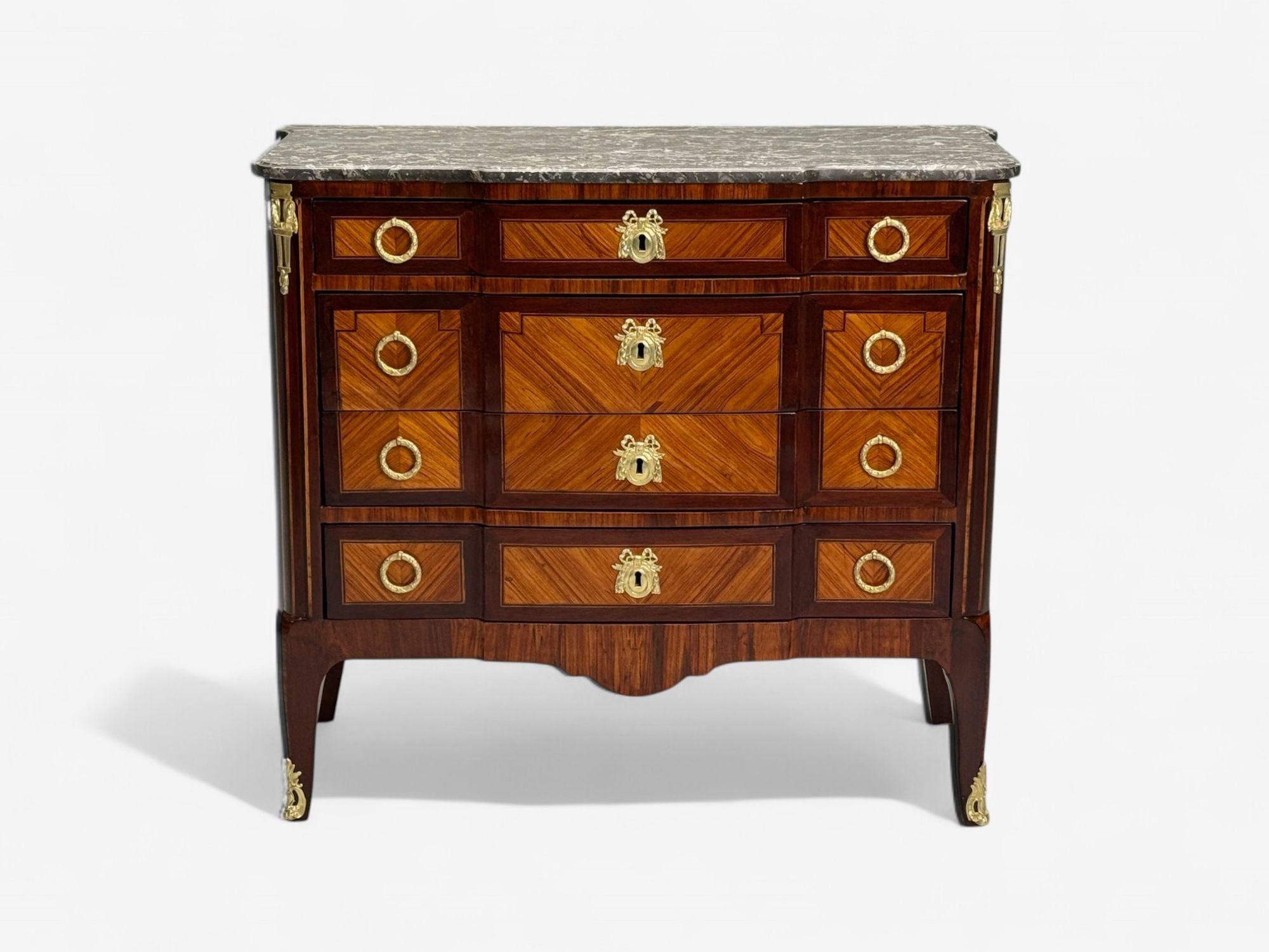 Louis XVI Style, Mahogany, Marble, Bronze, Commode, France, 19th C.