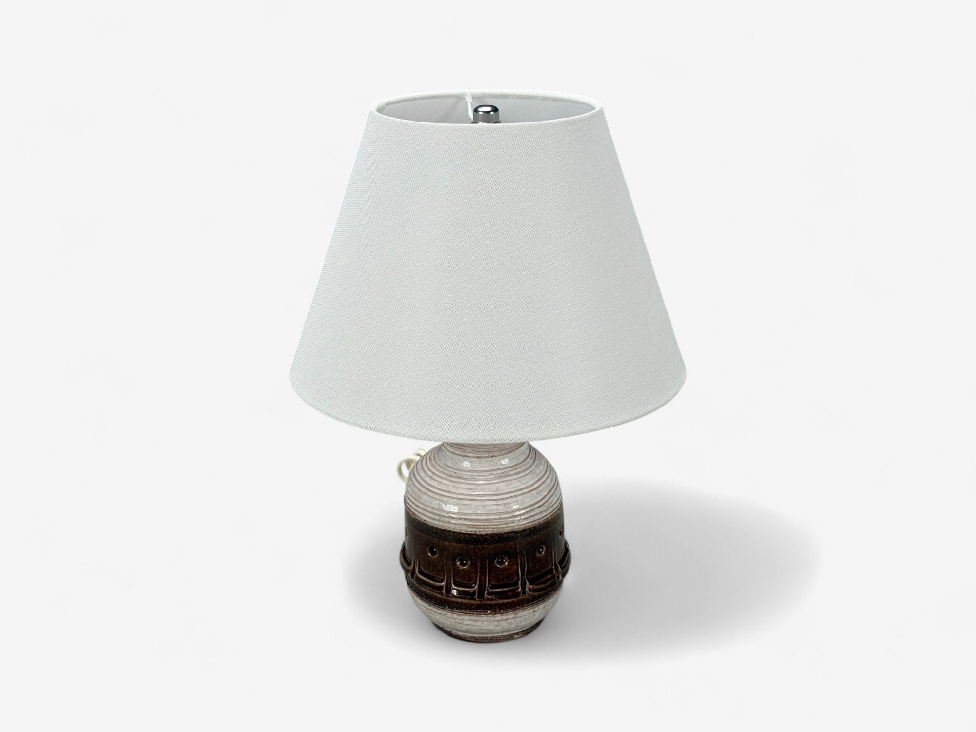 Danish Modern, Brown Stoneware, Table Lamp, Denmark, 1960s