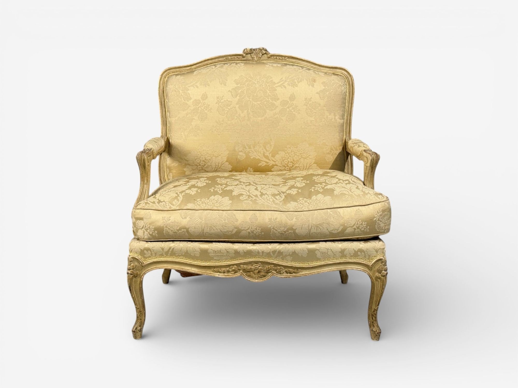 Maison Jansen, Louis XVI Armchairs, Giltwood, Fabric, France, 20th c.