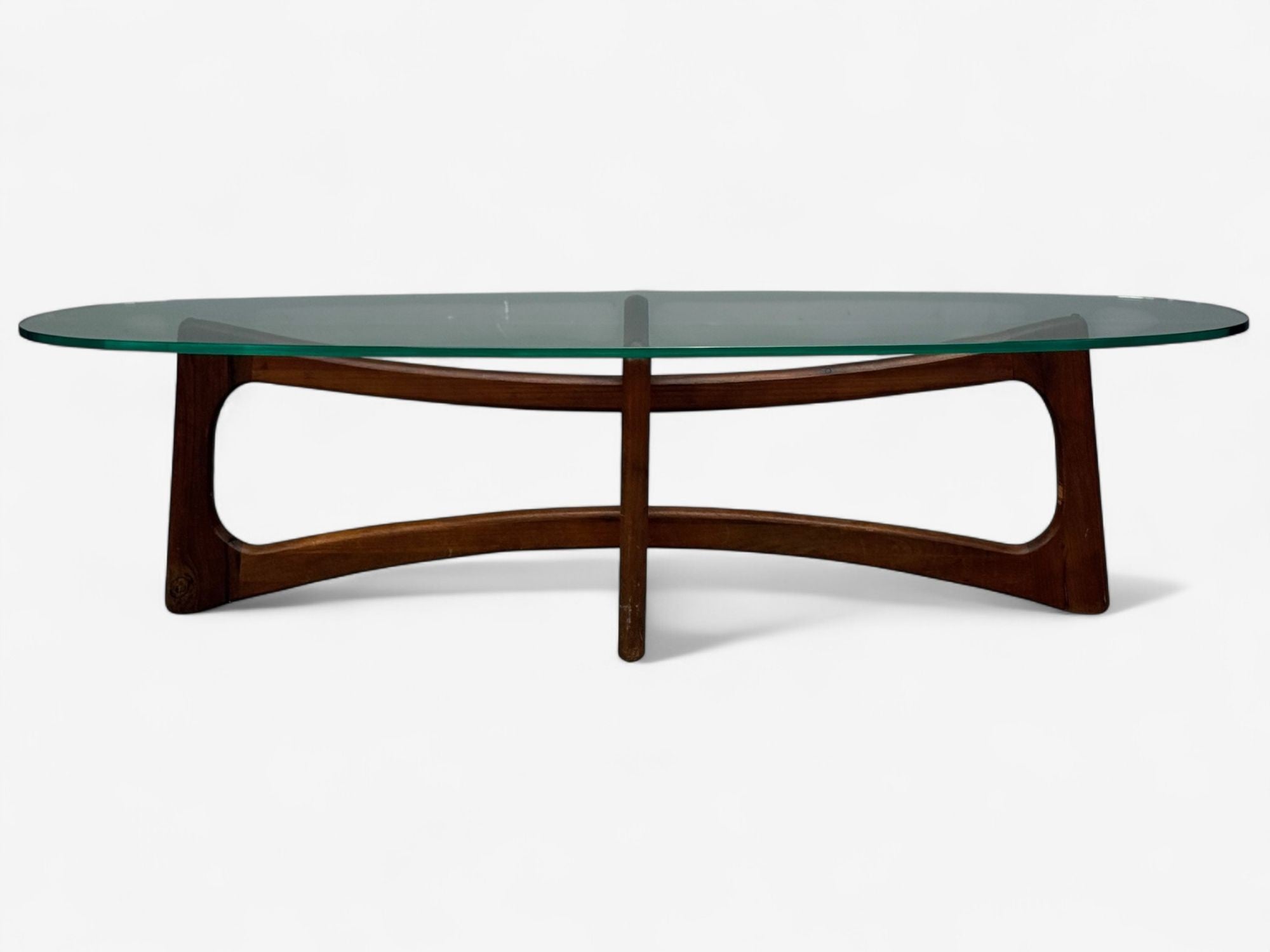 Adrian Pearsall, Walnut, Glass, Coffee Table, United States, 1960s