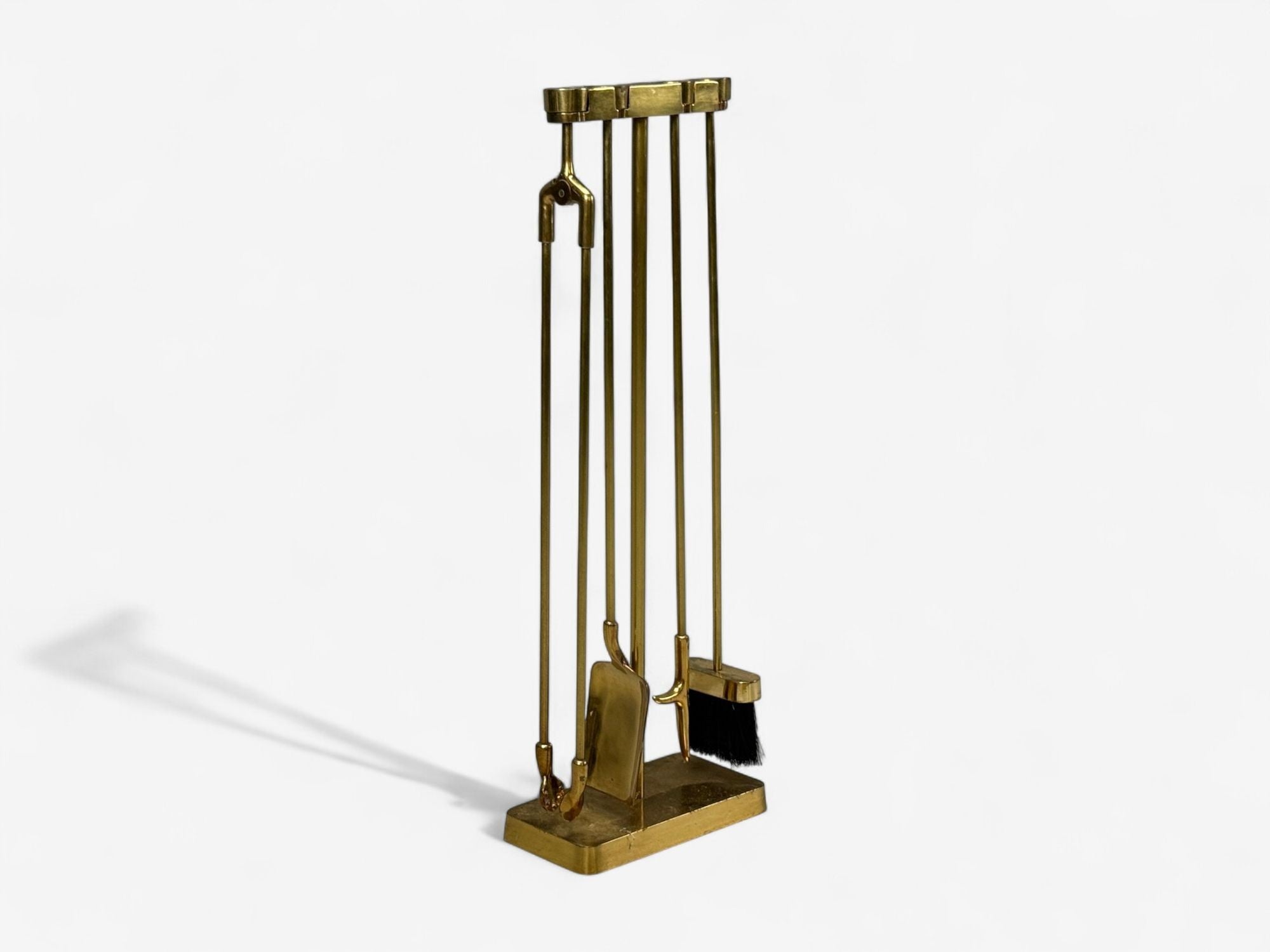 Bronze Fireplace Tool Set with Stand, USA, 20th c.