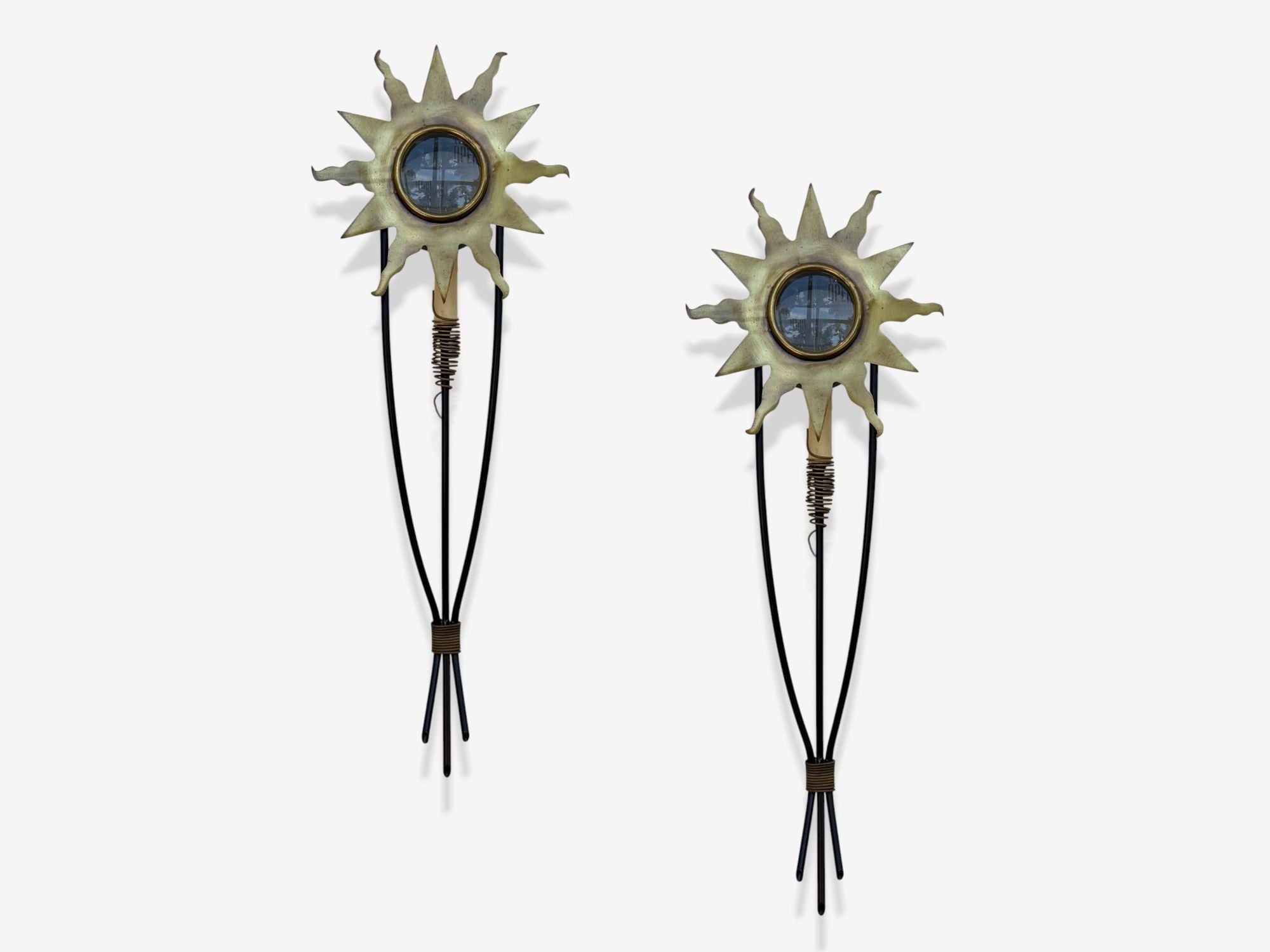 Maison Lunel Style, French Modern, Bronze, Steel, Wall Lights, 21st c.