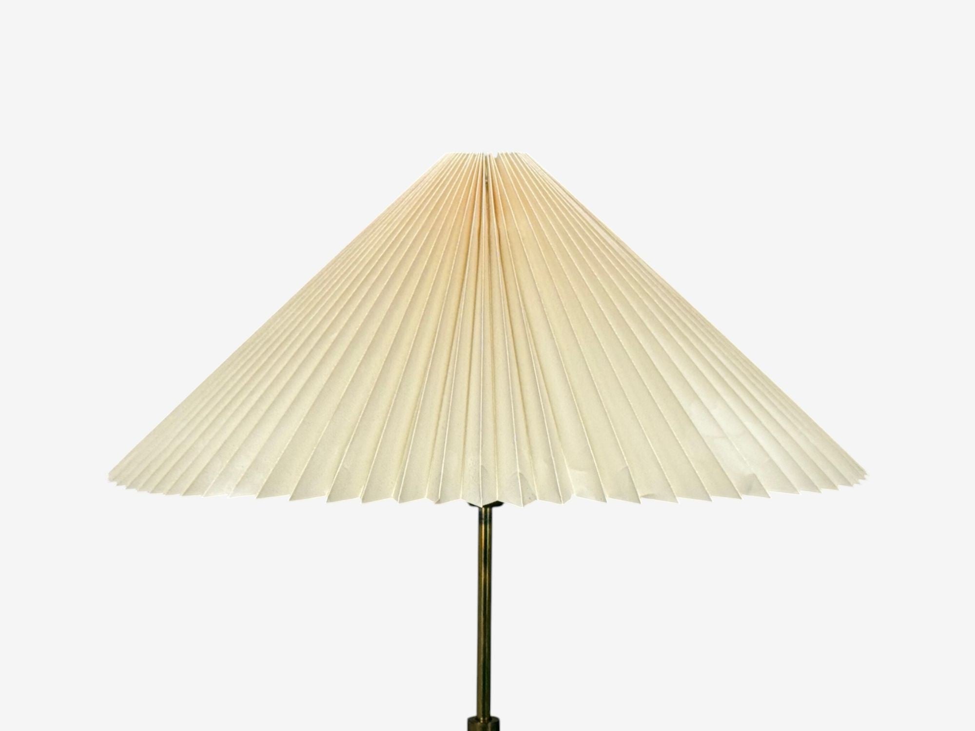 Danish Modern, Teak, Brass, Paper, Floor Lamp, Denmark, 1960s