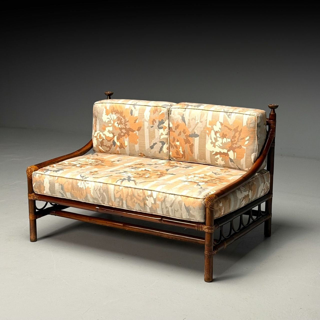 Mid-Century Modern, Daybed or Sofa, Bamboo, Cane, Wood, 20th C.