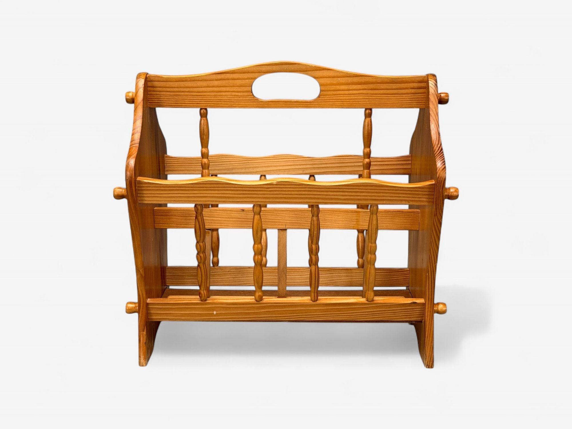 Swedish Modern, Pine, Magazine Rack, Sweden, 1960s