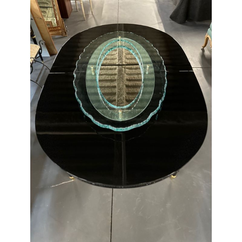 Italian Mid-Century Modern Fontana Arte Oval Glass Mirror or Plateau or Tray
