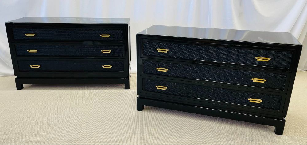 Pair of Mid-Century Modern Cabinets, Chests, Nightstands, Karl Springer Style