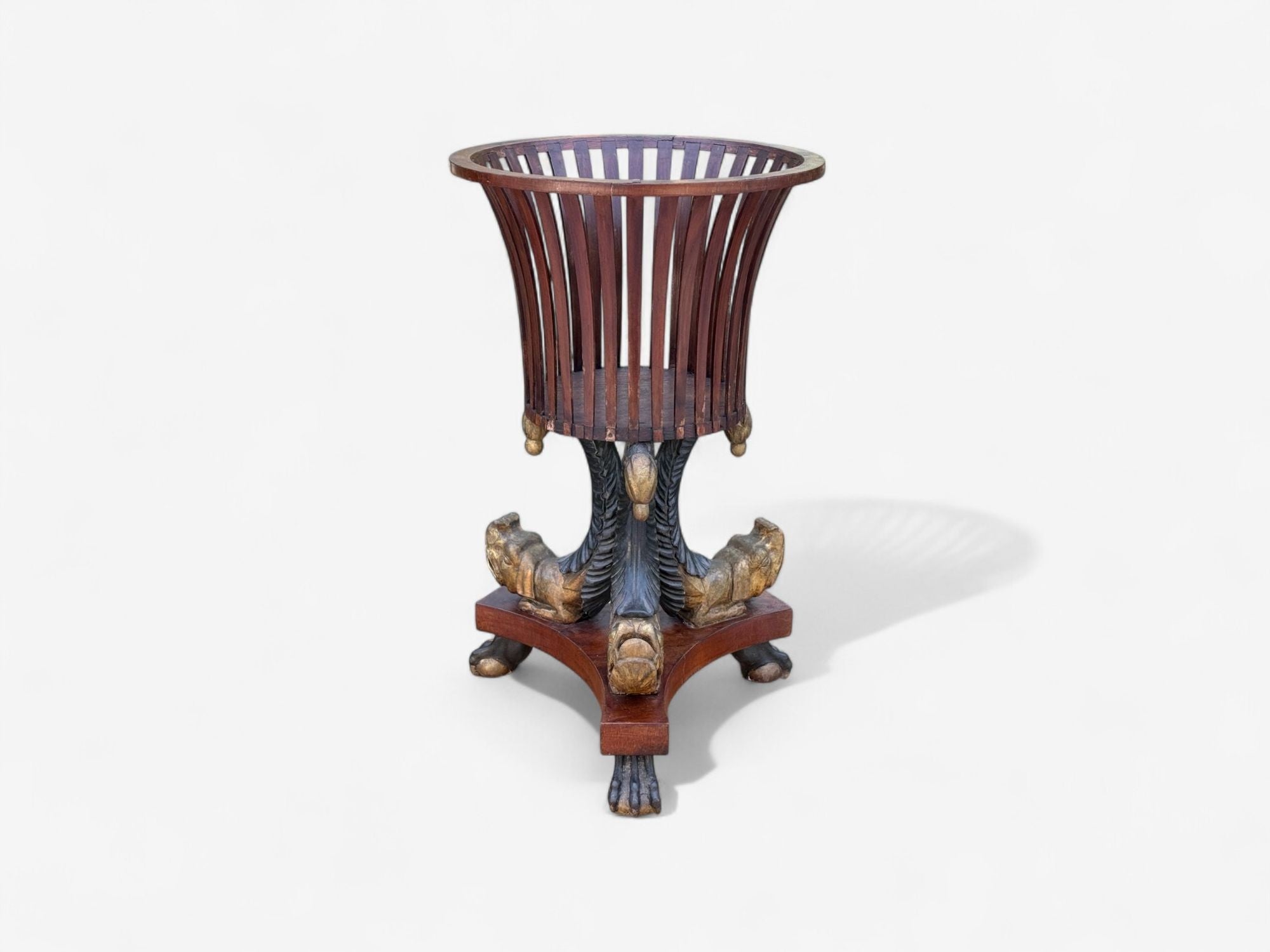 Hollywood Regency Style, Mahogany, Parcel Gilt, Cellarette, England, 19th c.