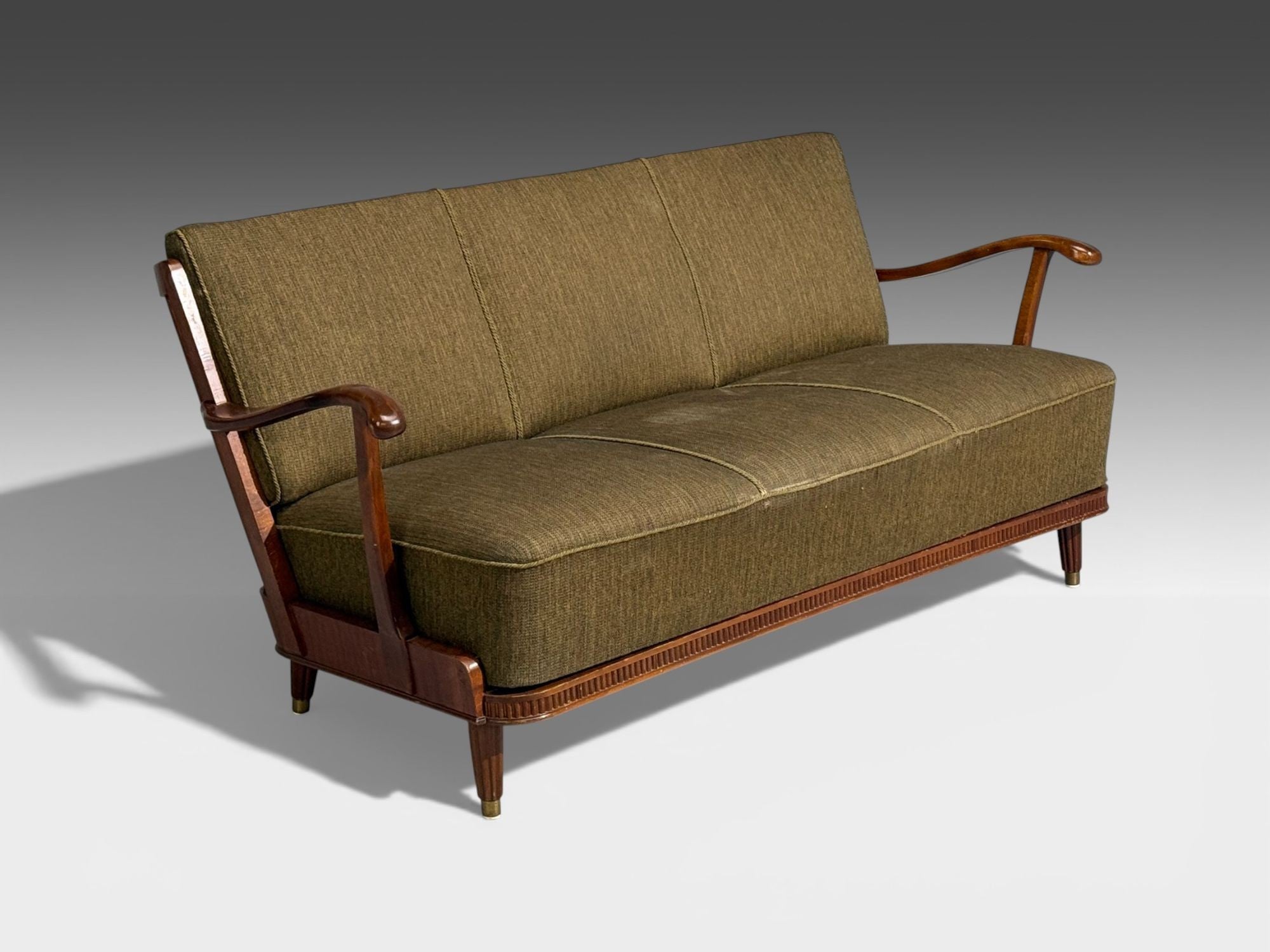 Svante Skogh, Sofa, Beech, Fabric, Sweden, 1940s