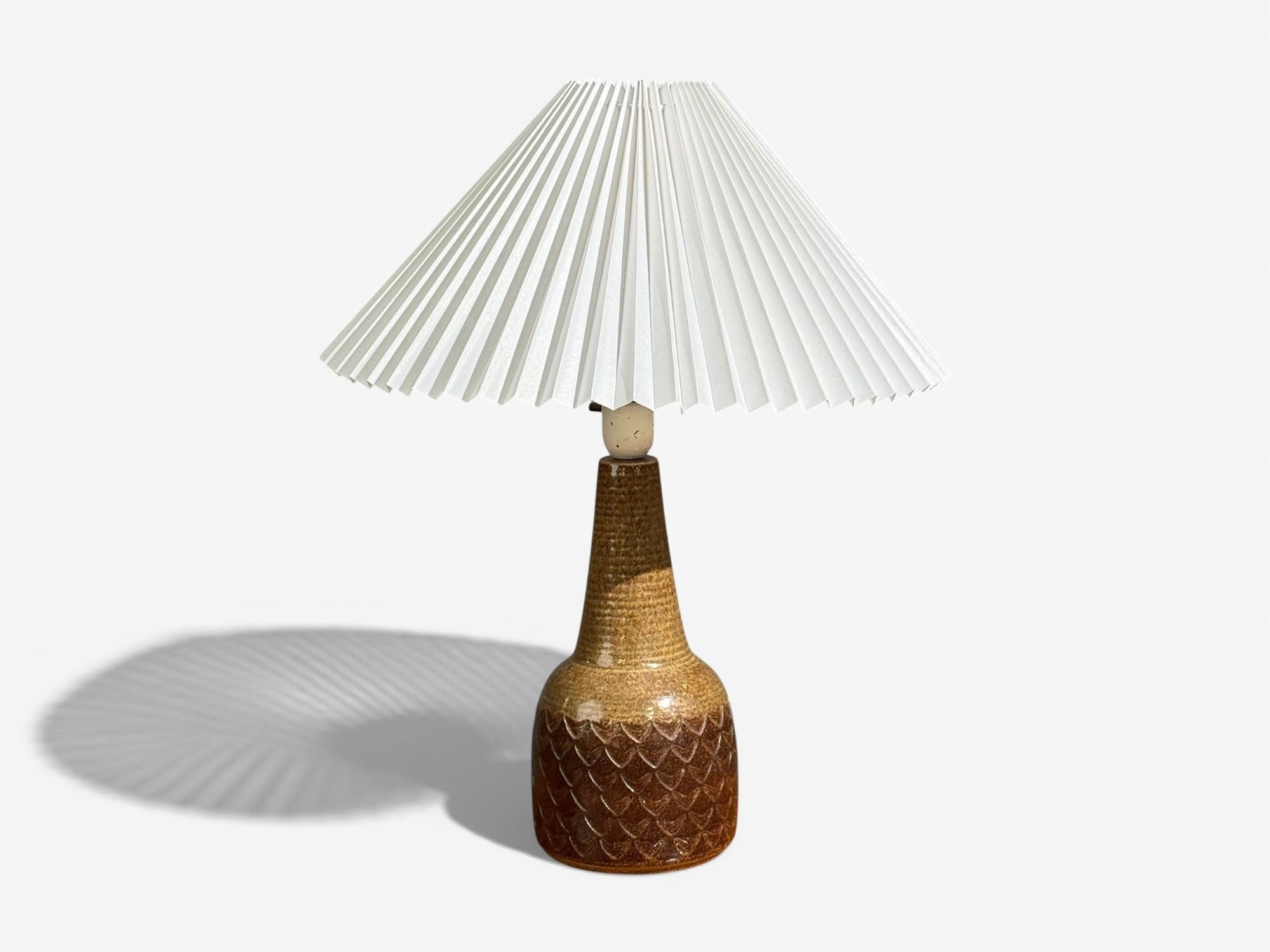 Søholm Stentøj, Table Lamp, Brown Glazed Ceramic, Denmark, 1970s