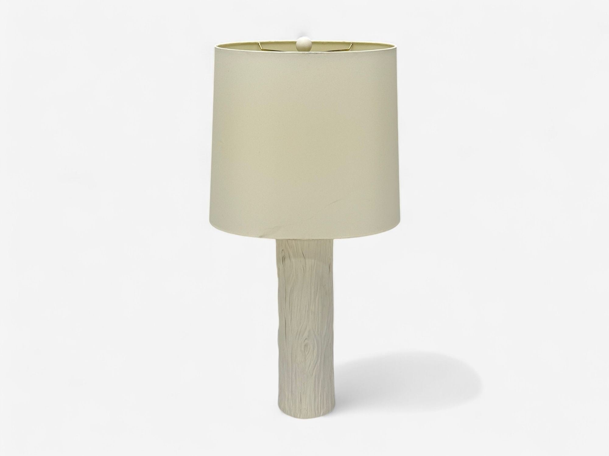 American Modern, Plaster, Faux Bois Table Lamp, USA, 1970s