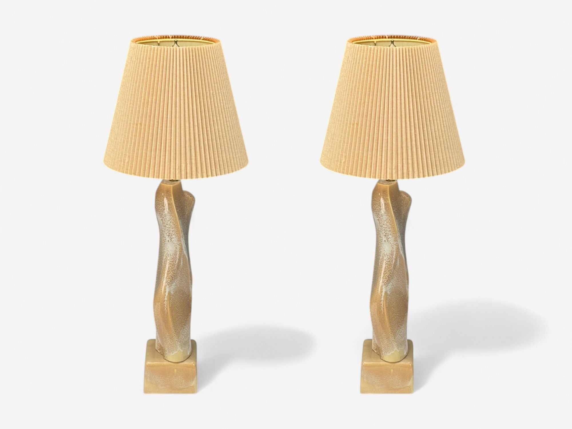 Yasha Heifetz Style, Ceramic, Abstract Table Lamps, USA, 1960s
