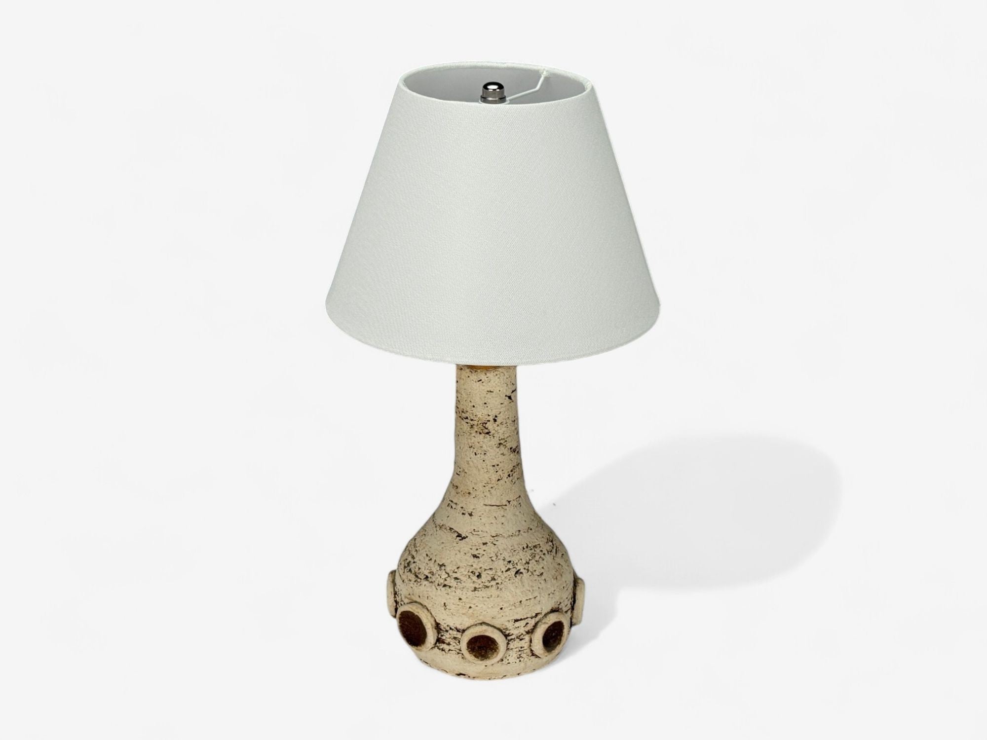 Danish Modern, Crackle Stoneware, Table Lamp, Denmark, 1970s