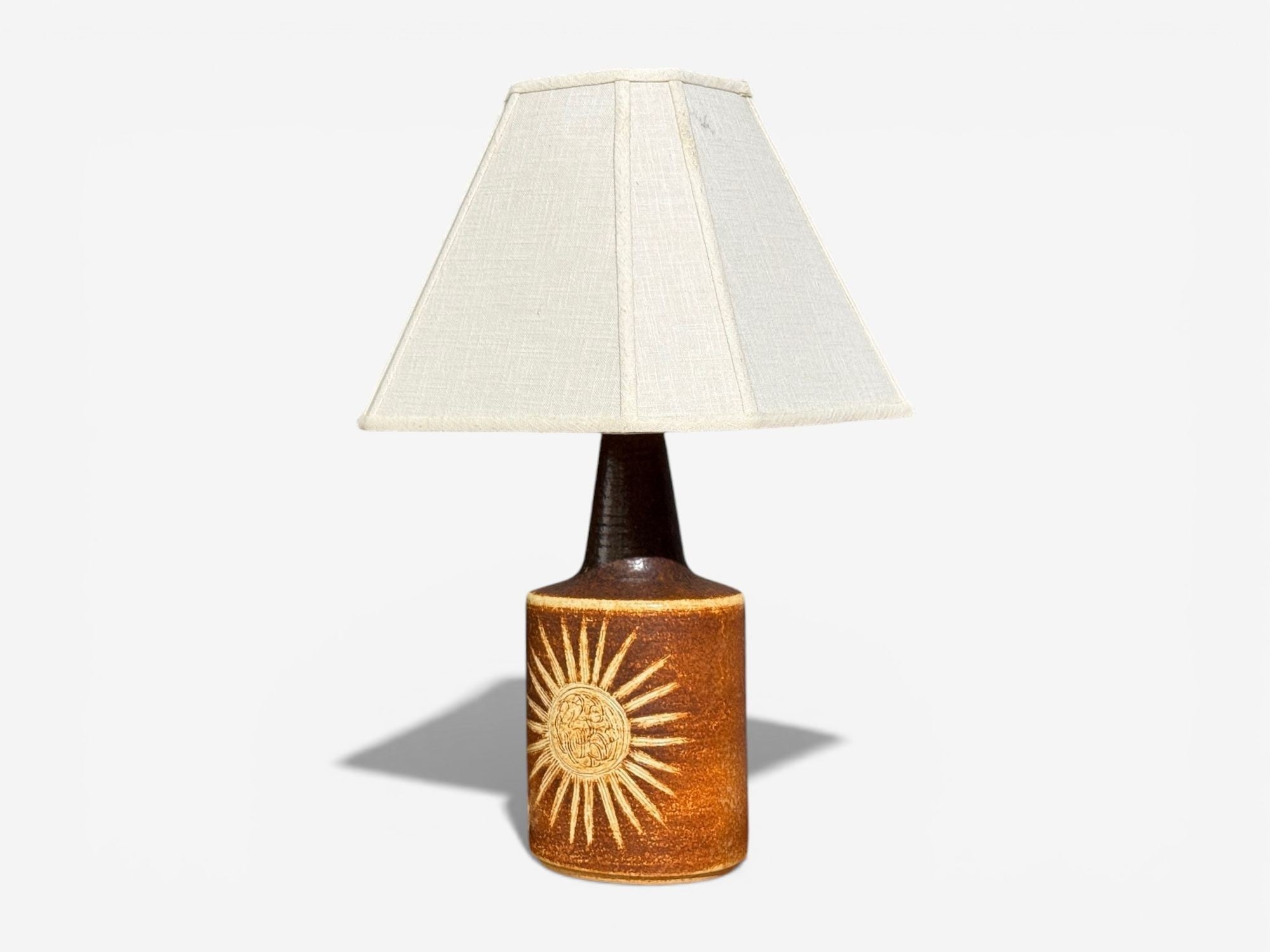 Søholm Stentøj, Table Lamp, Brown Glazed Stoneware, Denmark, 1960s