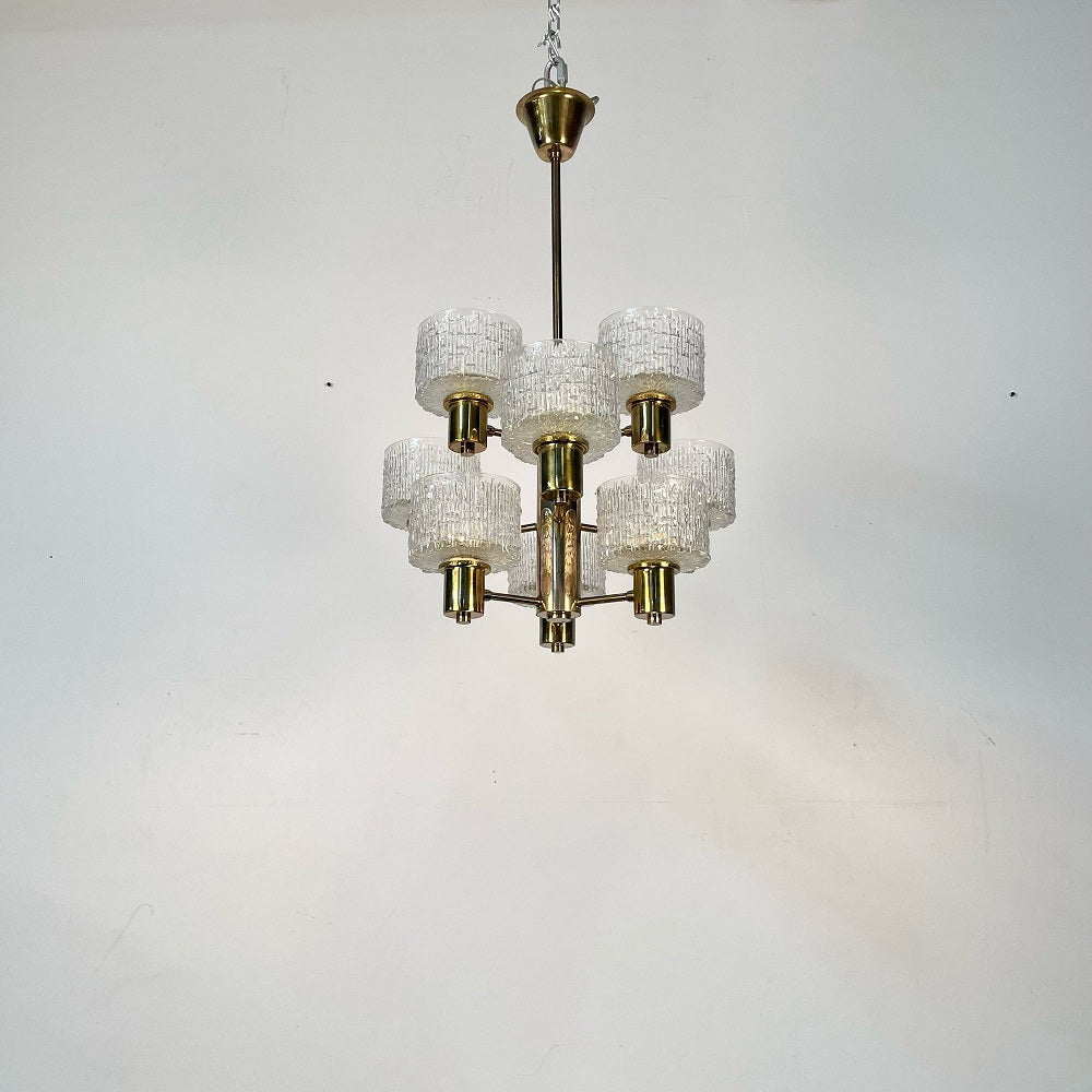 Swedish Mid-Century Modern 9 Light Chandelier / Pendant by Hans-Agne Jakobsson