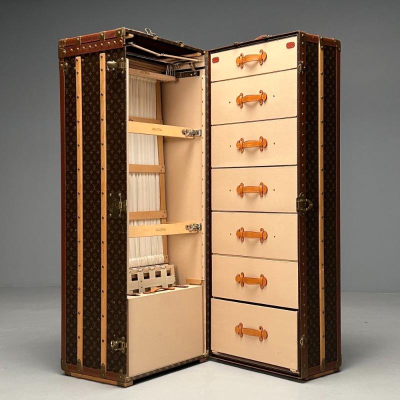 Louis Vuitton, Large Steamer Trunk, Monogram Canvas, Leather, Special Order