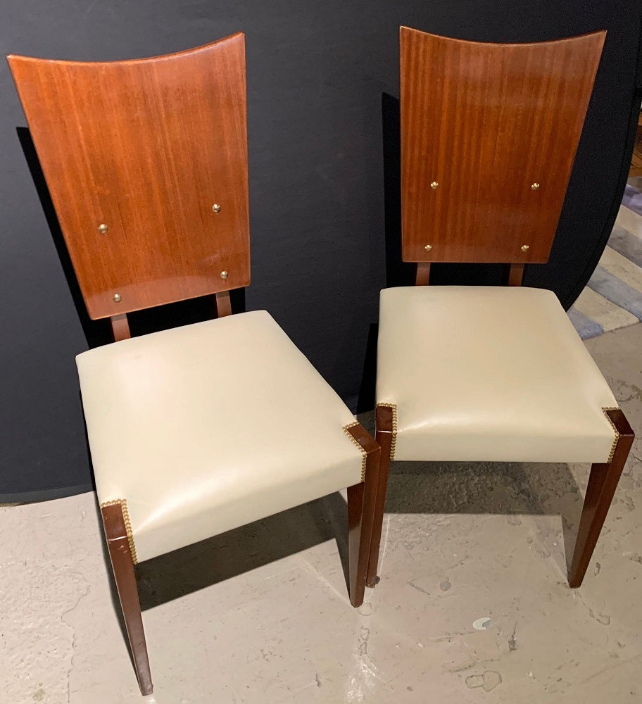 Set of Five French Andre Sornay Style Mid-Century Modern Dining / Side Chairs