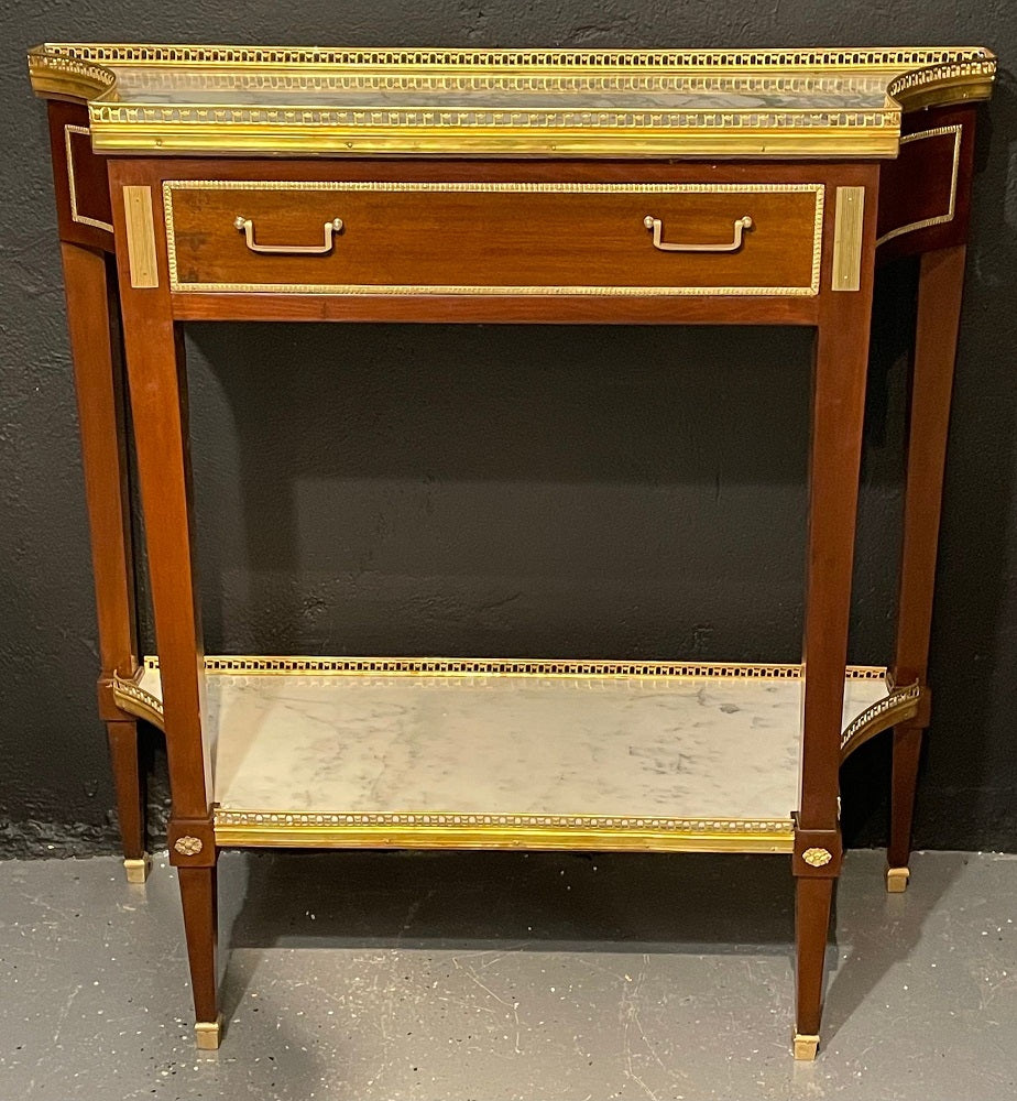 Jansen Style, Russian Neoclassical, Mahogany, Bronze, Marble, 1960s