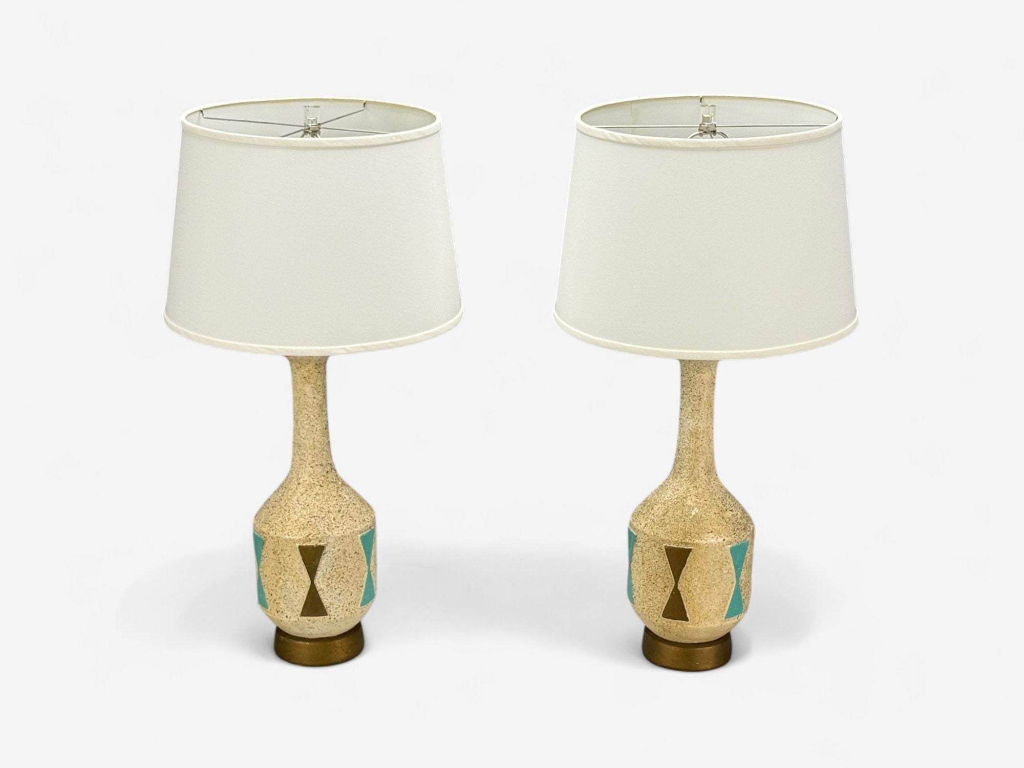 American Modern, Chalkware, Metal, Table Lamps, USA, 1950s